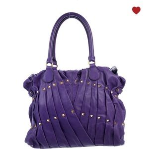 Valentino Maison Pleated Tote in Purple
